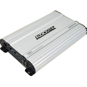 Audiobank Monoblock 3000W amp front view showing compact power for car audio