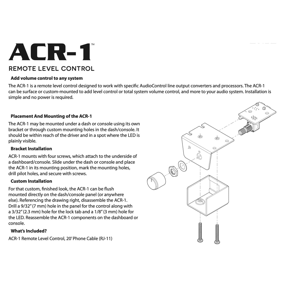 AudioControl ACR-1 in car interior showing driver adjusting bass for convenient tuning
