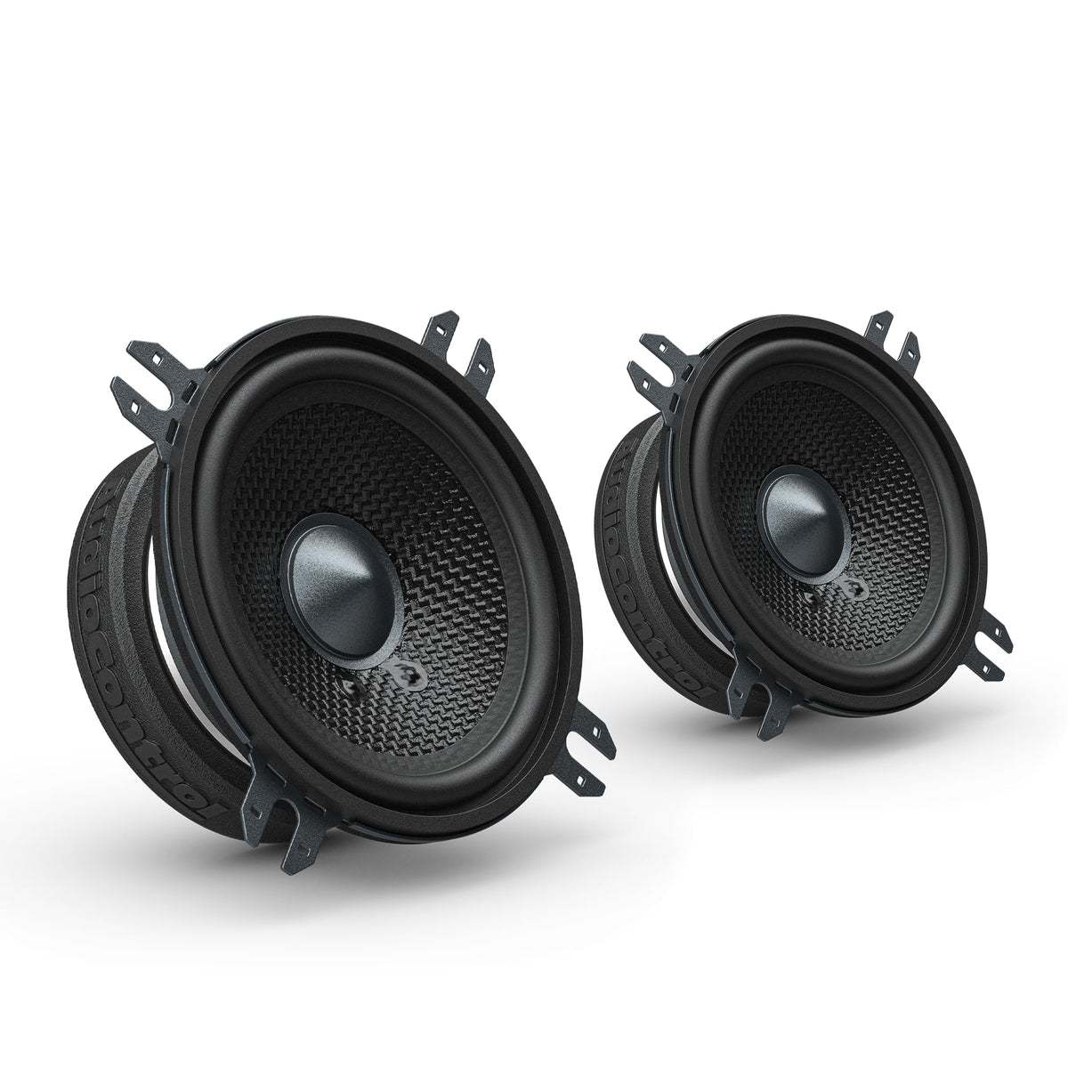 AudioControl Altitude 3.5-inch component speaker showing compact fit for tight vehicle spaces.