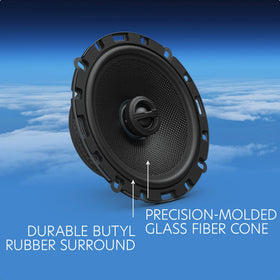 AudioControl Altitude 6.5 inch coaxial slimline basket design enables easy integration.