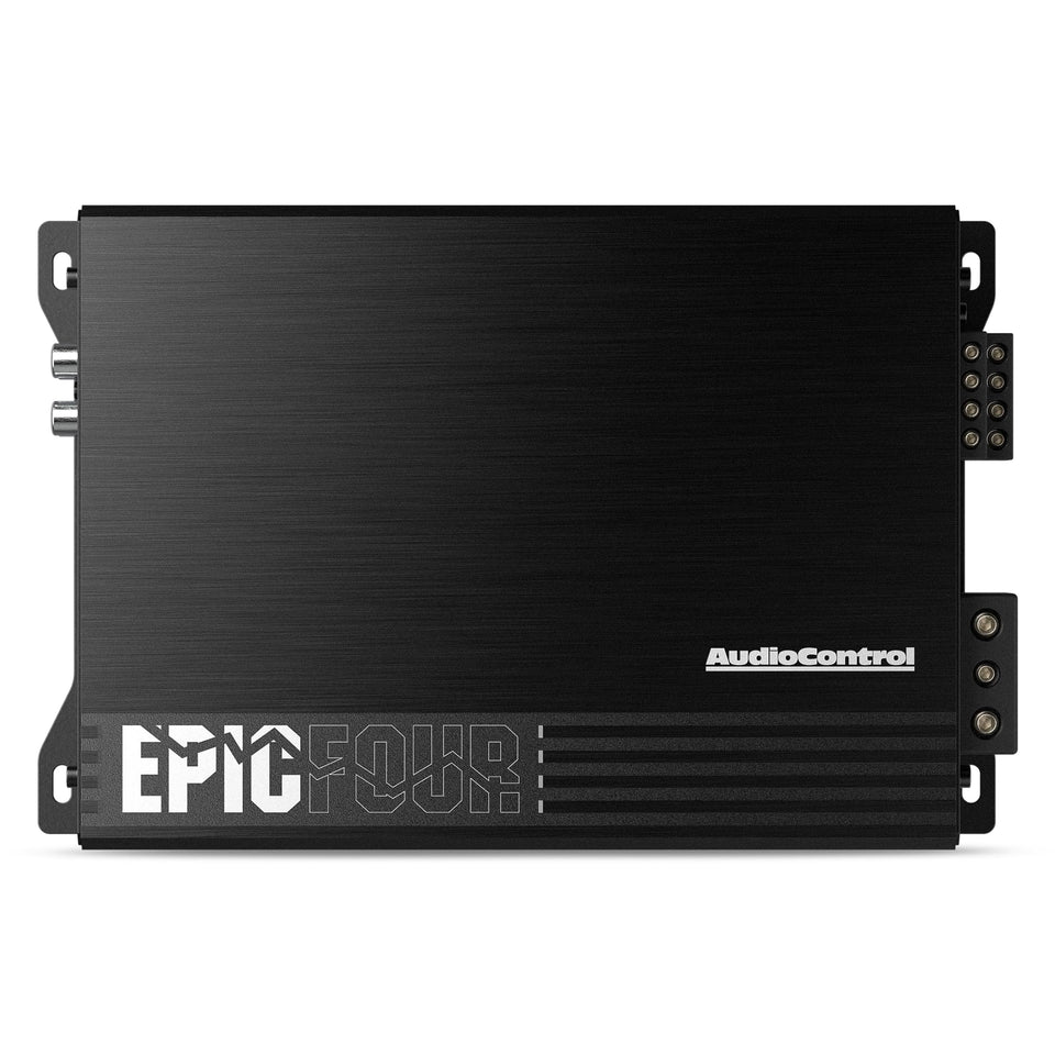 AudioControl EpicFour compact-dimensions fit neatly in the dashboard for space-efficient installation.