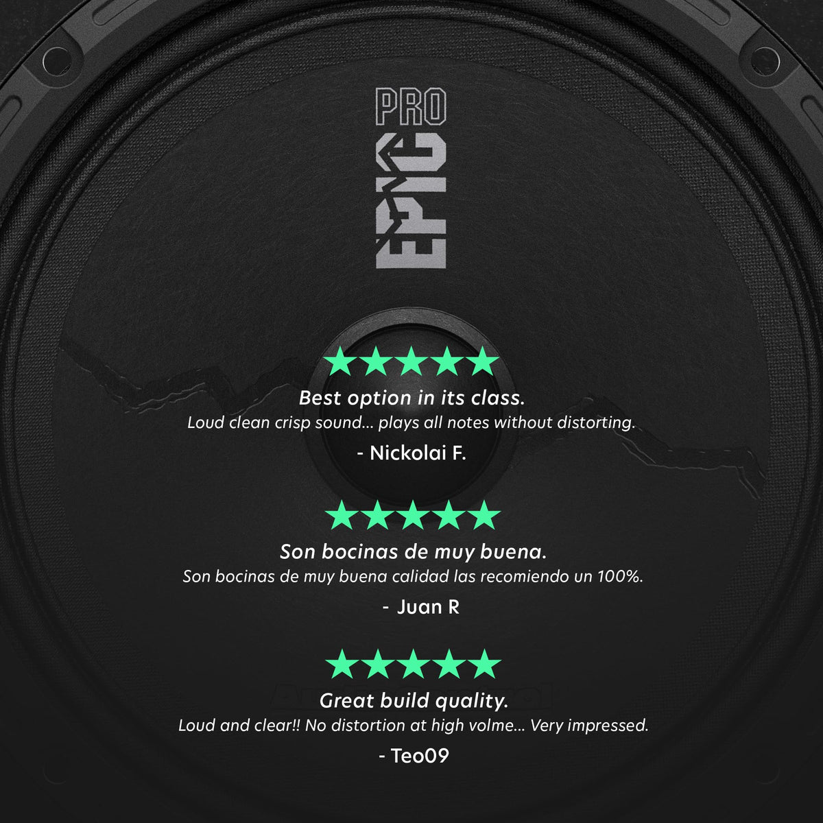 AudioControl EPICPRO3NT in car interior lifestyle shot showing high-SPL audio excitement