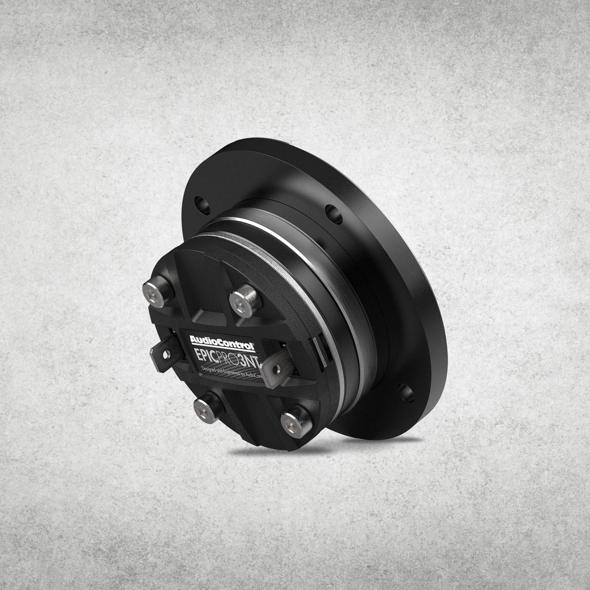 AudioControl EPICPRO3NT protective grille mounted showing durable safeguarding benefit