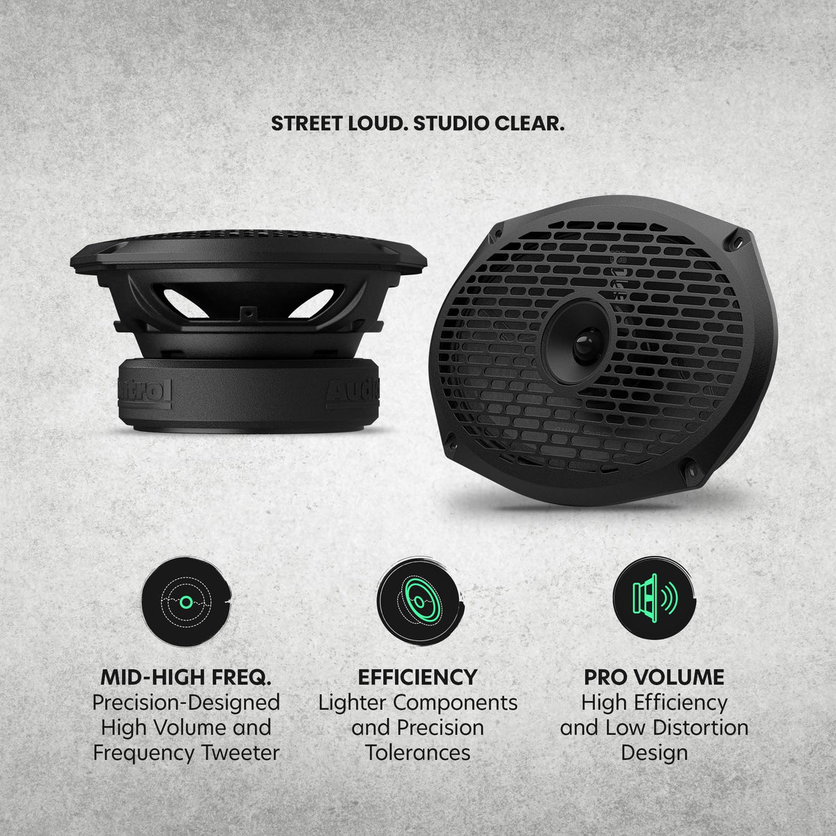EpicPRO69CX removable grilles protect speakers while keeping a clean look.