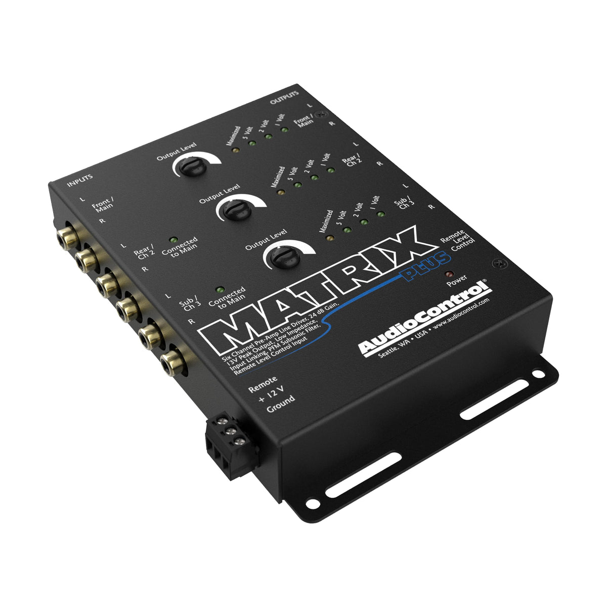 AudioControl Matrix Plus coated PCB resists vibration and weather exposure.