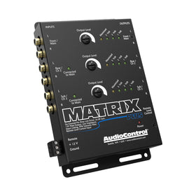 AudioControl Matrix Plus RCA inputs showing clean signal routing to amps.