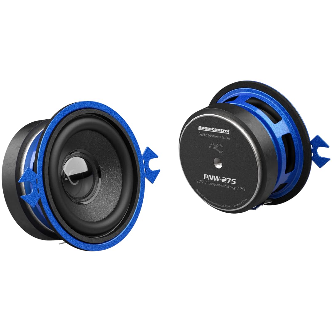 AudioControl PNW Series midrange pair installed in car door panel for clear midrange