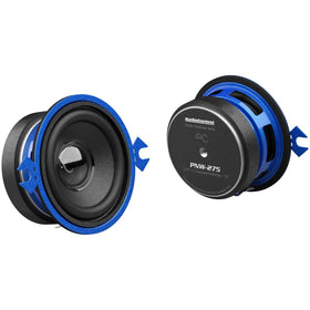 AudioControl PNW Series midrange pair installed in car door panel for clear midrange