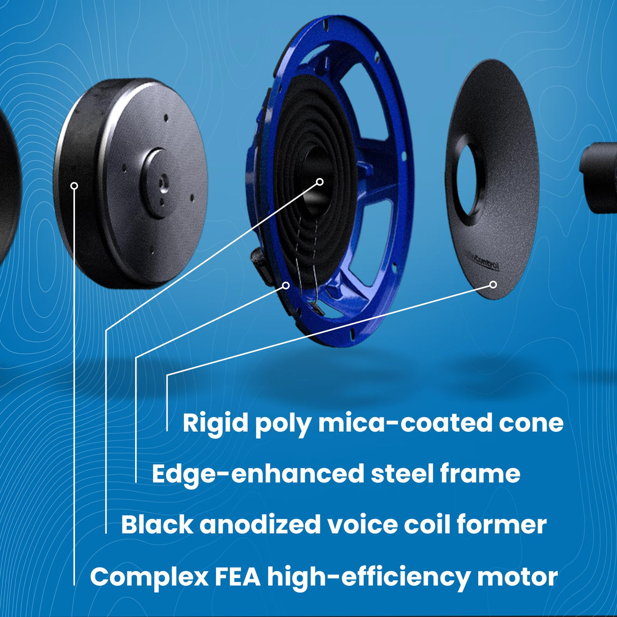 AudioControl PNW edge-enhanced frame highlights durable car speaker construction