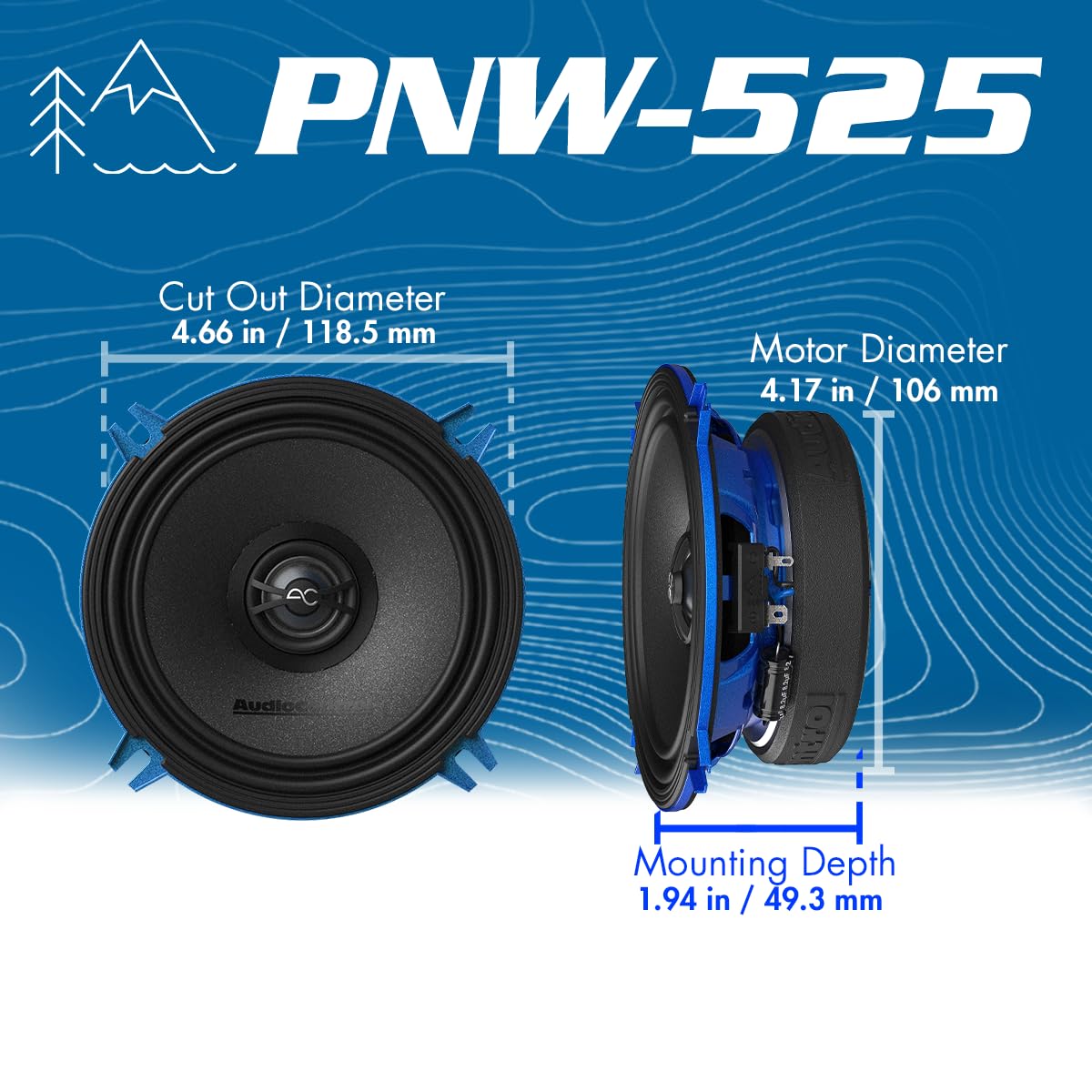 AudioControl PNW Series installed in an OEM door opening for a seamless upgrade
