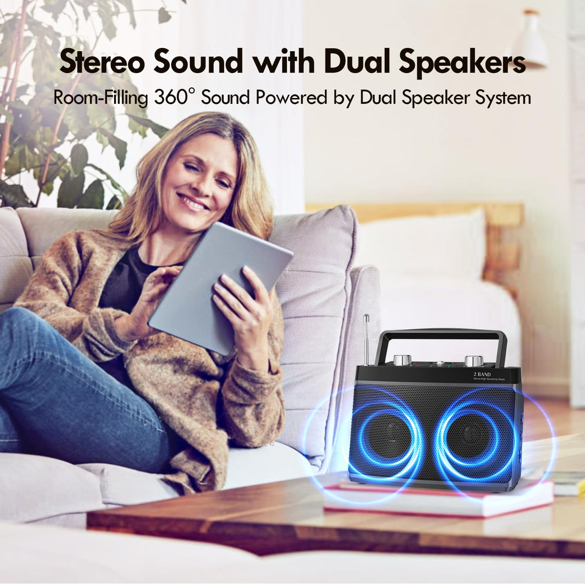 Audiocrazy handheld use demonstrating compact design for on the go listening