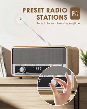 Audiocrazy placed on kitchen counter adding retro charm and reliable radio listening