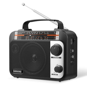 Audiocrazy multi-band radio with extended antenna for strong reception