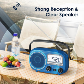 Audiocrazy portable radio ideal for kitchen or outdoor use.