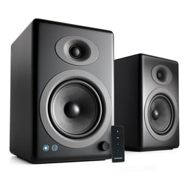 Audioengine A5+ front view delivering room-filling, high-fidelity sound.