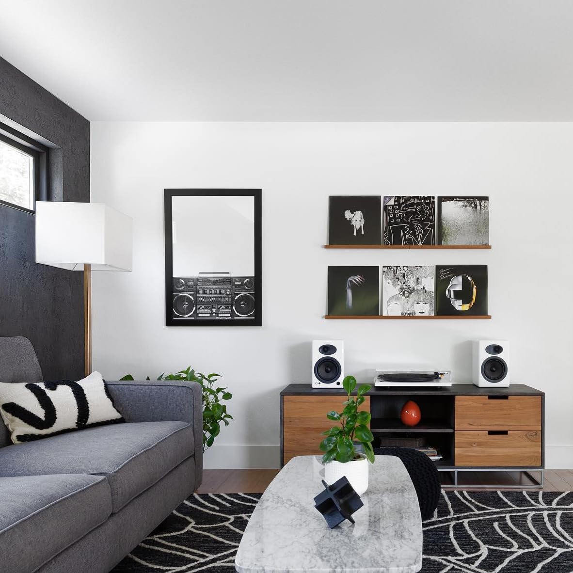 Audioengine A5+ wood cabinet finishes showing premium furniture-grade design