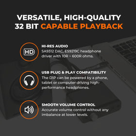 Audioengine D1P switchable output supports headphones or speakers.
