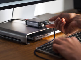 Audioengine D1P USB DAC enhances PC or phone audio.