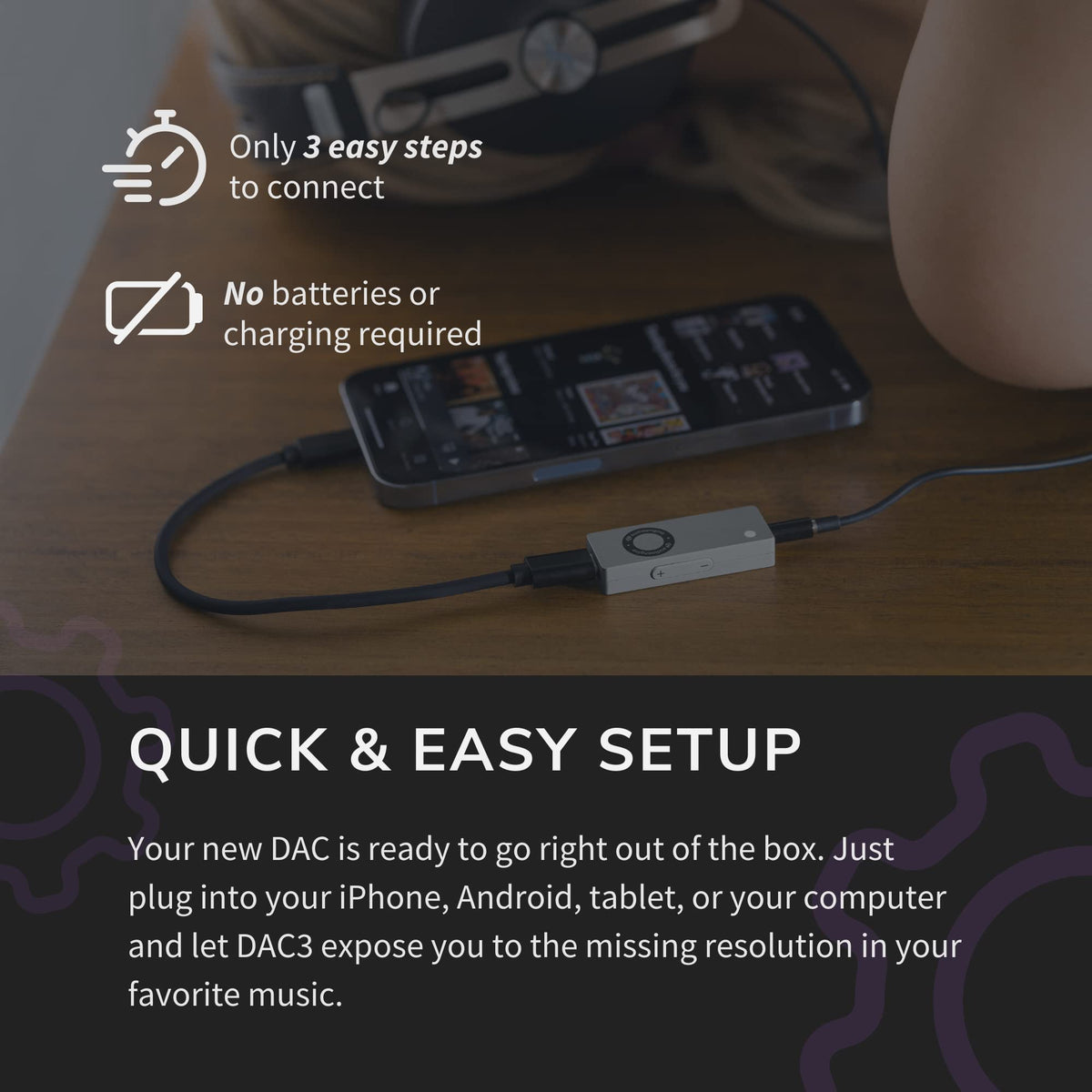 Audioengine DAC3 portable on the go for travel listening.