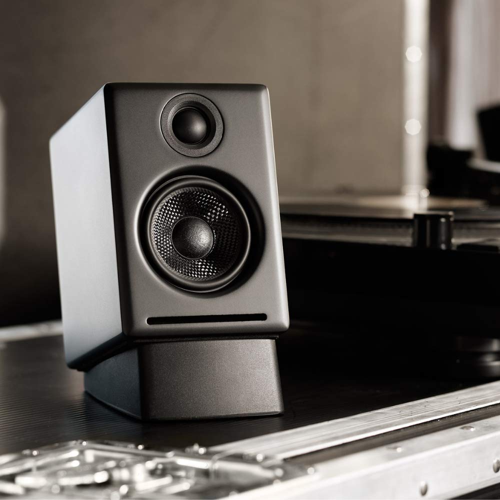 Audioengine DS1 top footprint showing dimensions that fit A1 and A2 series for stability