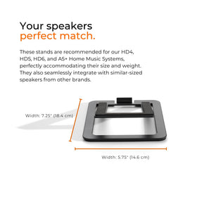 Audioengine DS2M next to ruler showing compact footprint and dimensions