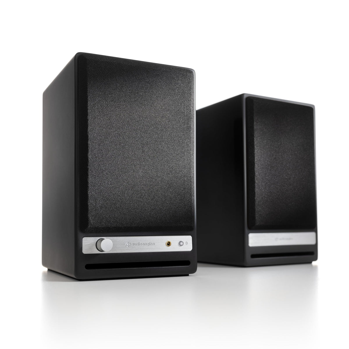 Audioengine HD4 silk dome tweeters deliver crisp highs.