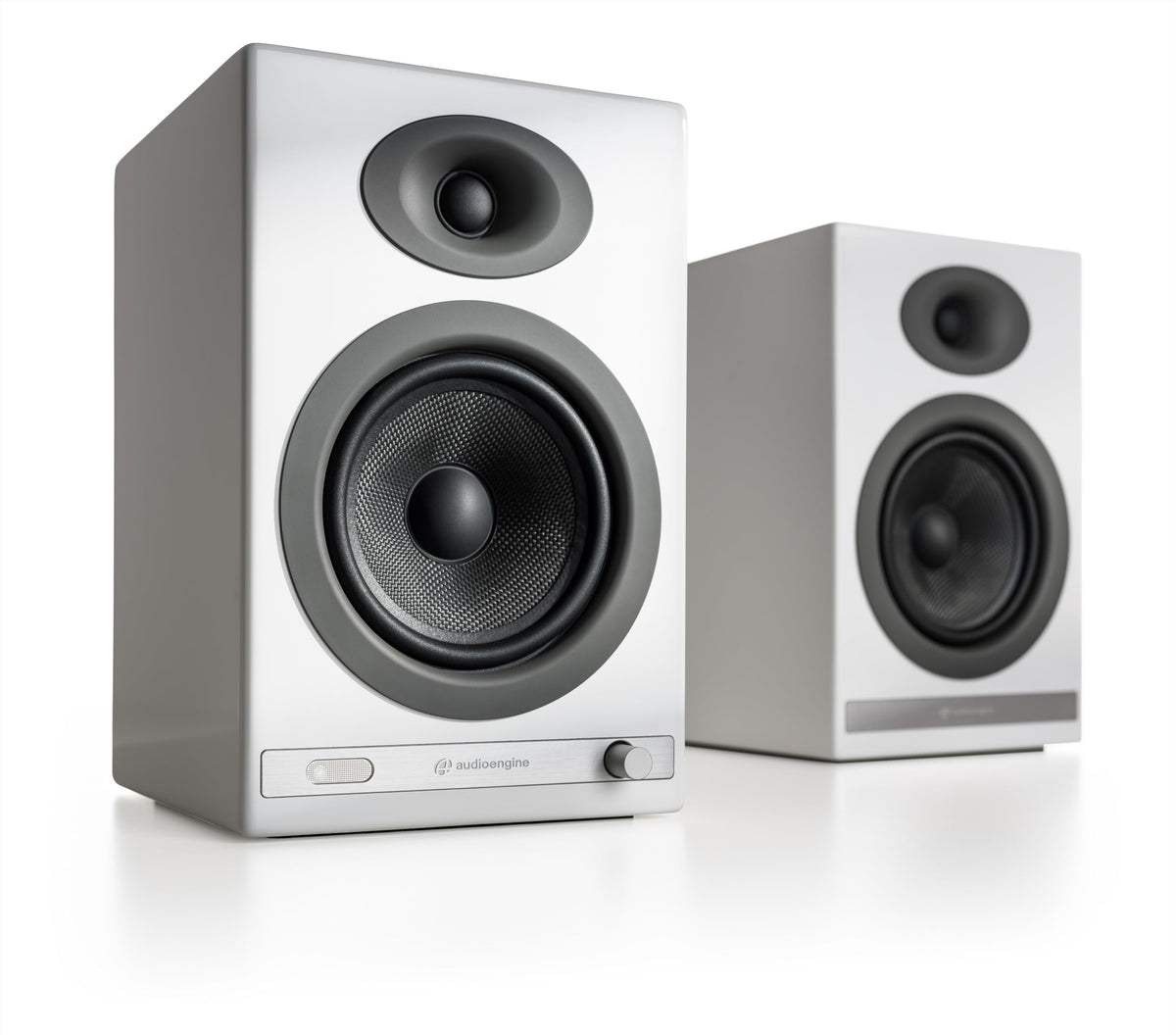 Audioengine HD5 back panel shows versatile inputs for multiple devices.