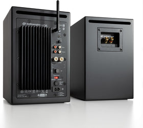 Audioengine HD5 right speaker front view, balanced stereo pair for versatile listening.