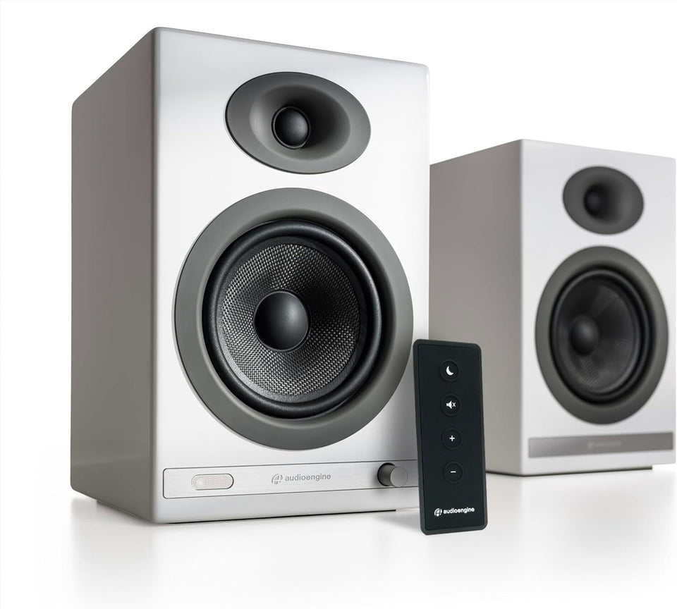 Audioengine HD5 woofers deliver tight bass for home listening.