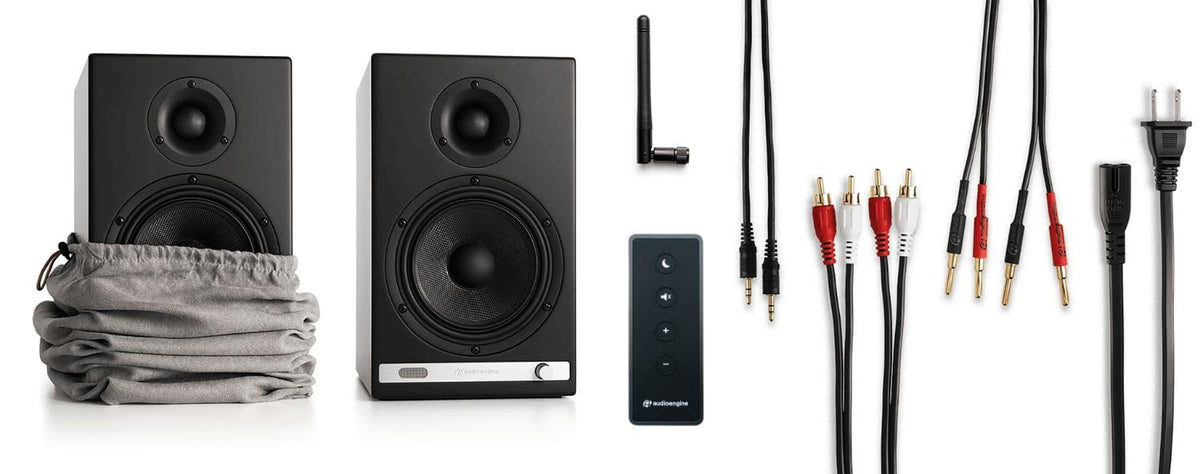 Audioengine HD6 aluminum trim accents the sleek profile