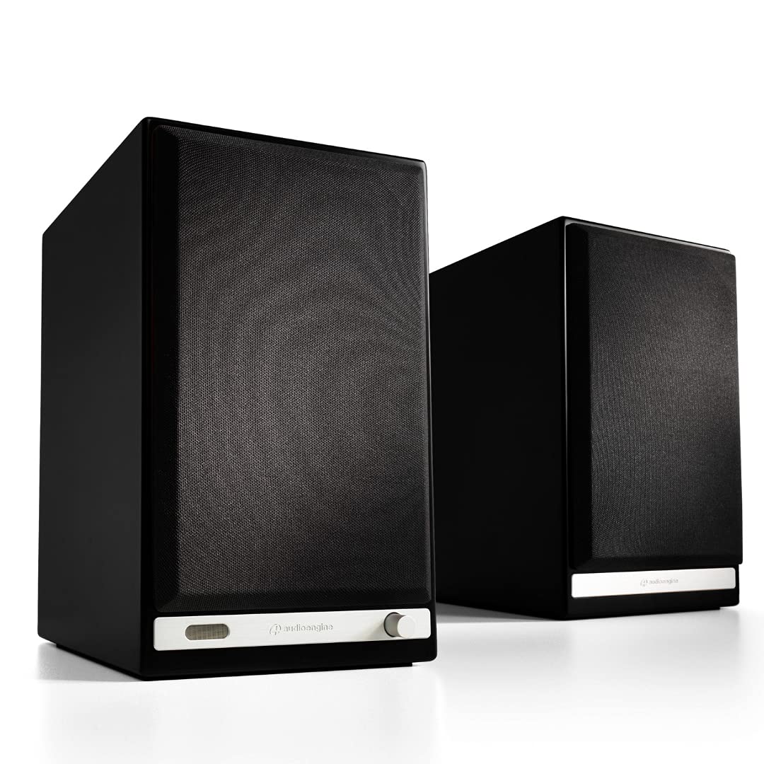 Audioengine HD6 white veneer cabinet clean, refined look