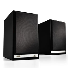 Audioengine HD6 white veneer cabinet clean, refined look