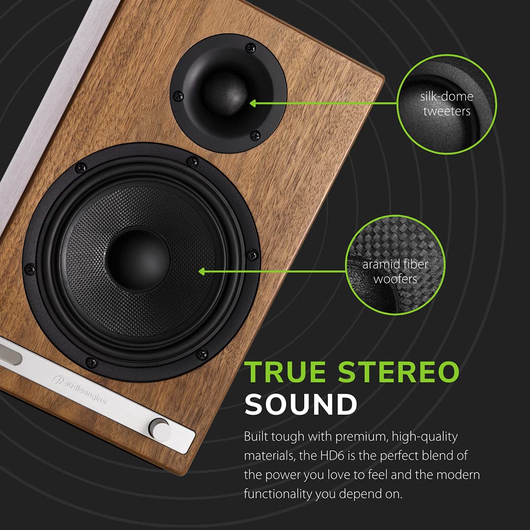 Audioengine HD6 remote and cables for easy setup