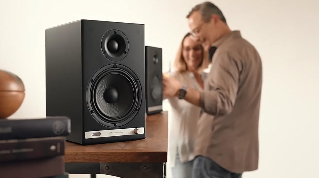 Audioengine HD6 in-room setup illustrating compact placement