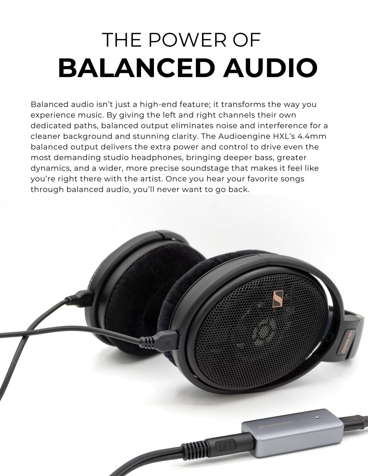 Dual CS43131 DACs deliver native DSD256 and high resolution PCM