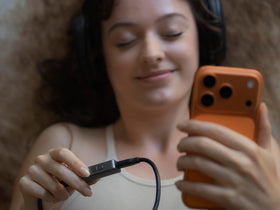 Audioengine HXL front view showcases compact travel-friendly design