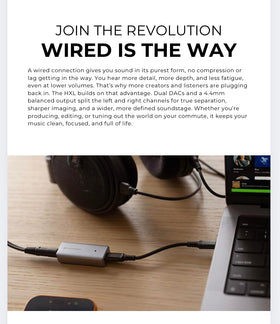 Native DSD256 and 32 bit 384 kHz PCM support for detailed audio