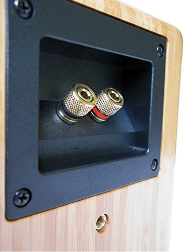 Audioengine P4 bamboo with gold-plated connectors ensures reliable signal transfer.