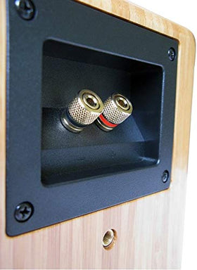 Audioengine P4 bamboo with gold-plated connectors ensures reliable signal transfer.