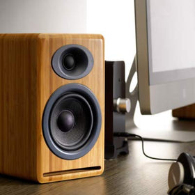 Audioengine P4 bamboo tweeter provides clear, detailed highs.