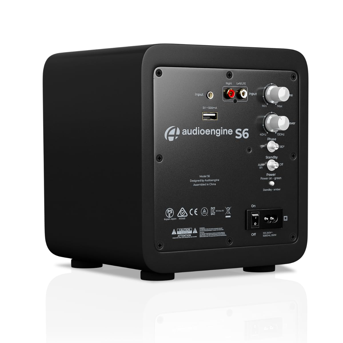 Audioengine S6 compact design fits small spaces without sacrificing bass.
