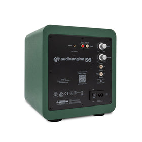 Audioengine S6 powered subwoofer with bold 210W capacity for powerful sound.