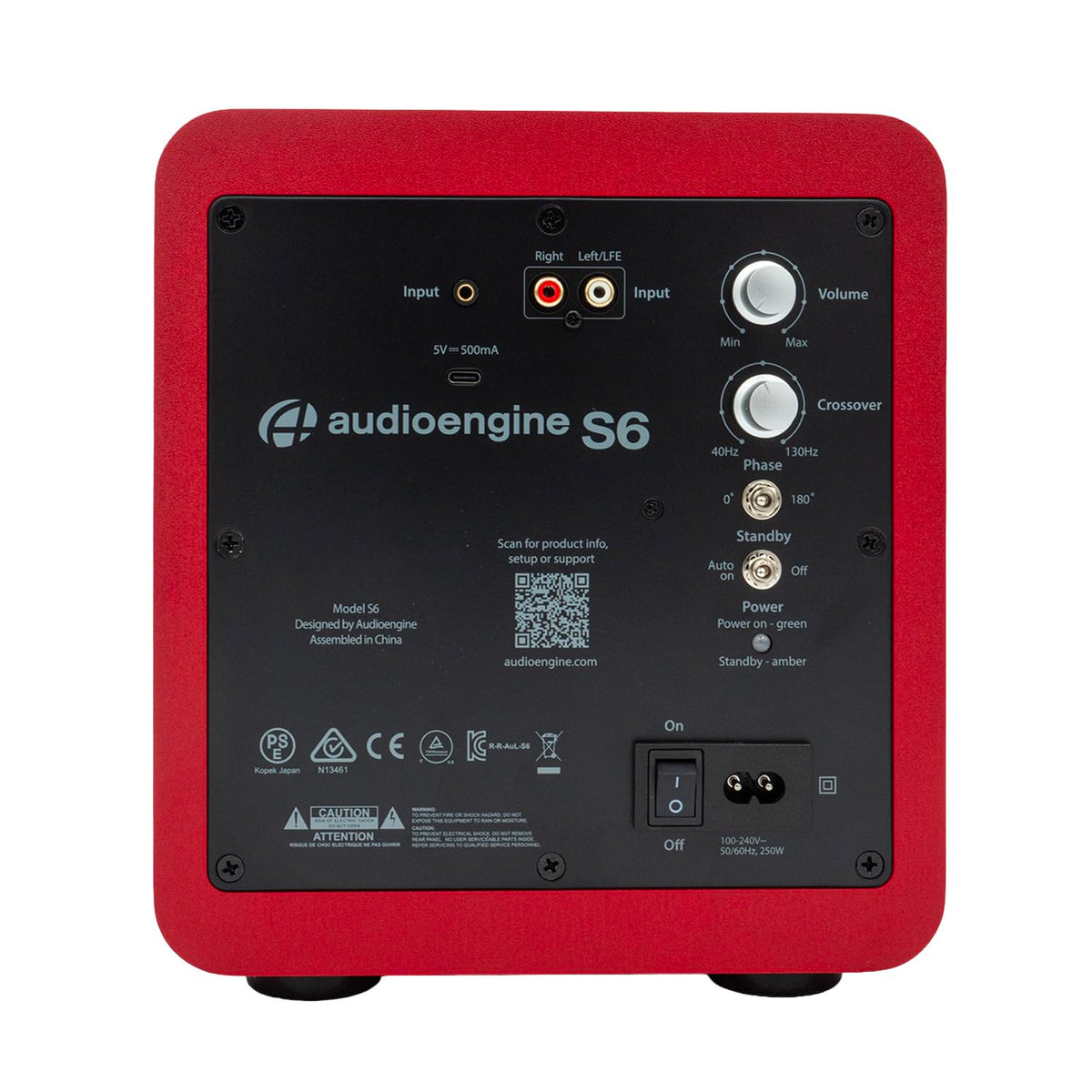 Audioengine S6 slim subwoofer design fits small spaces