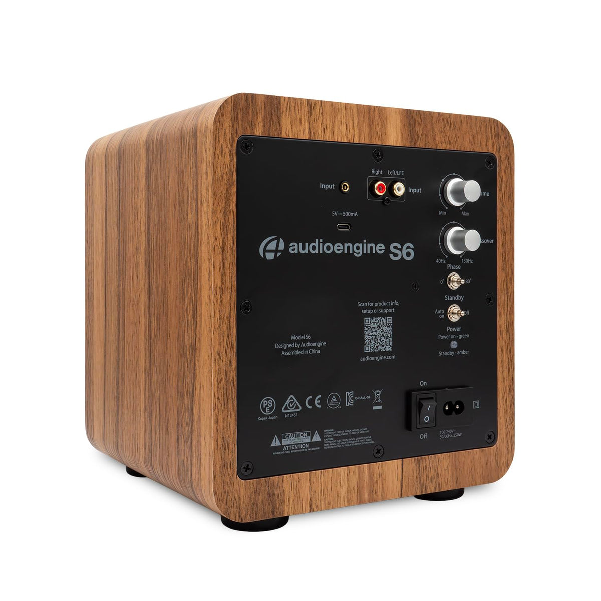 Audioengine S6 in a cozy home theater room setup