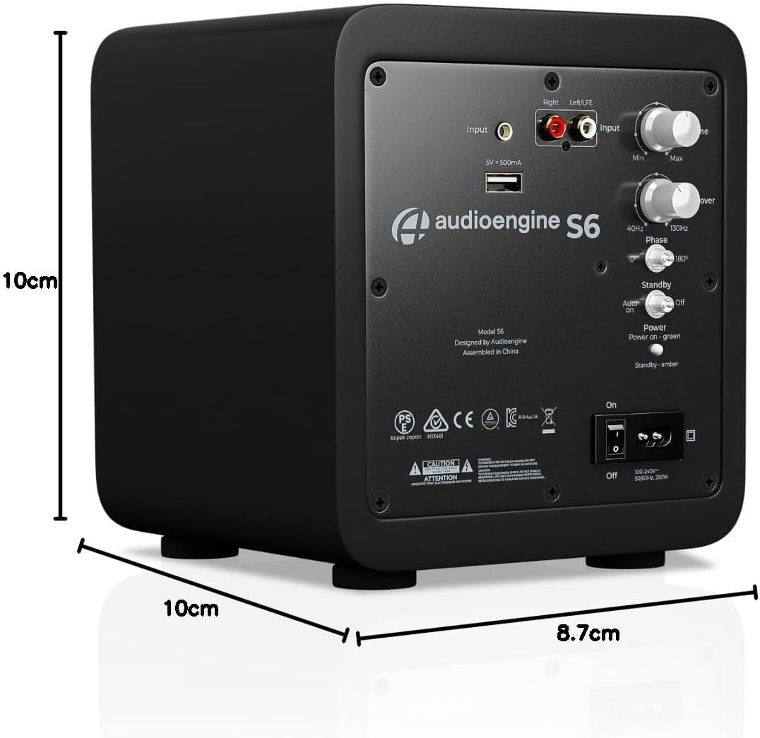 Audioengine S6 with W3 compatibility enables flexible wireless playback.