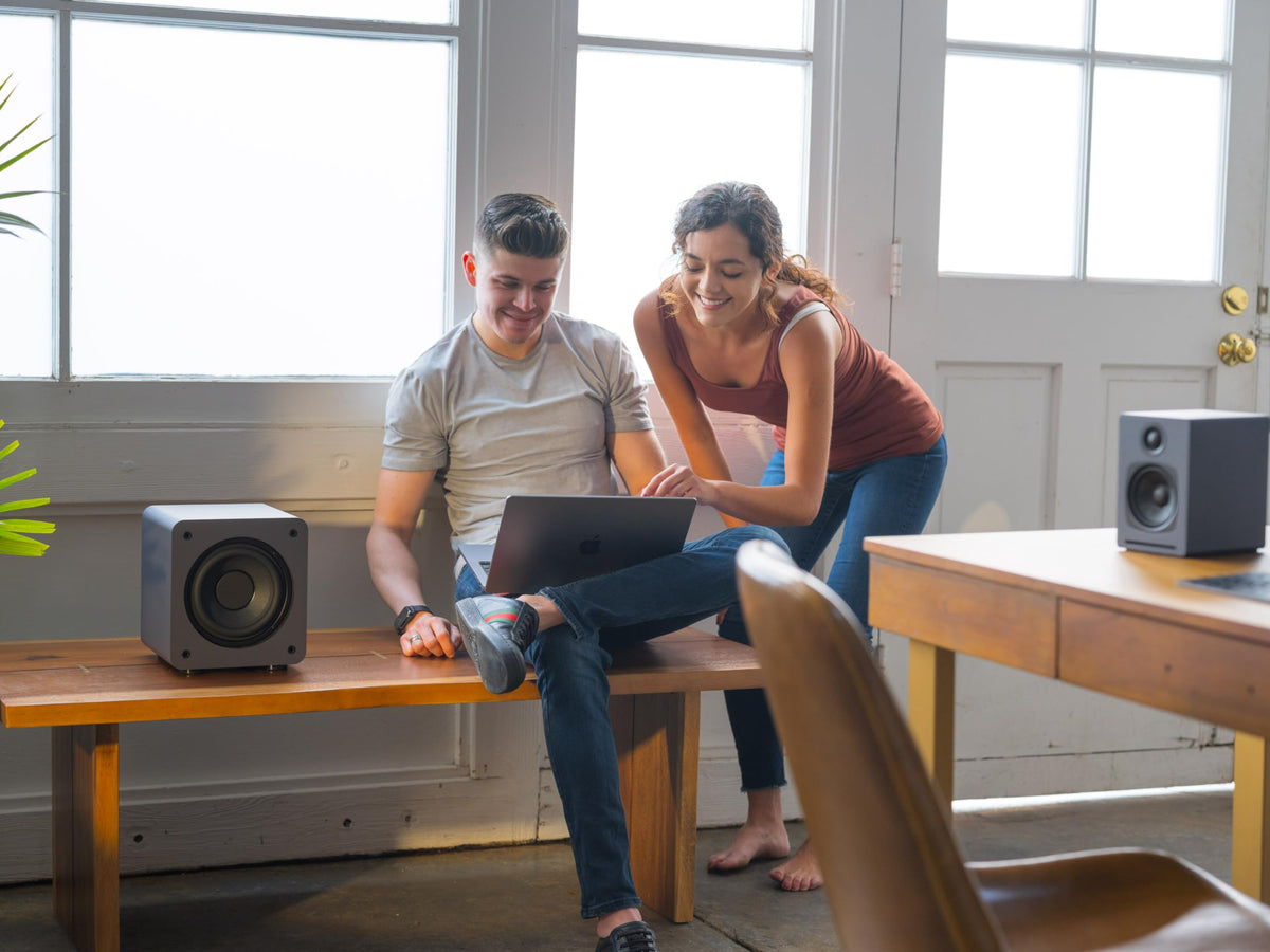 Audioengine S6 with W3 wireless adapter compatibility option.