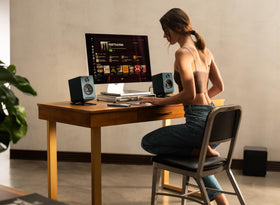Audioengine S6 w3-wireless-compatibility enables cable-free streaming.
