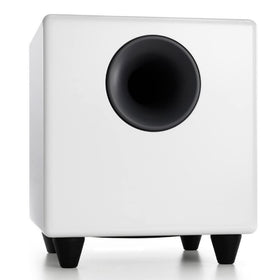 Audioengine S8 8-inch subwoofer front view delivering immersive home theater bass.