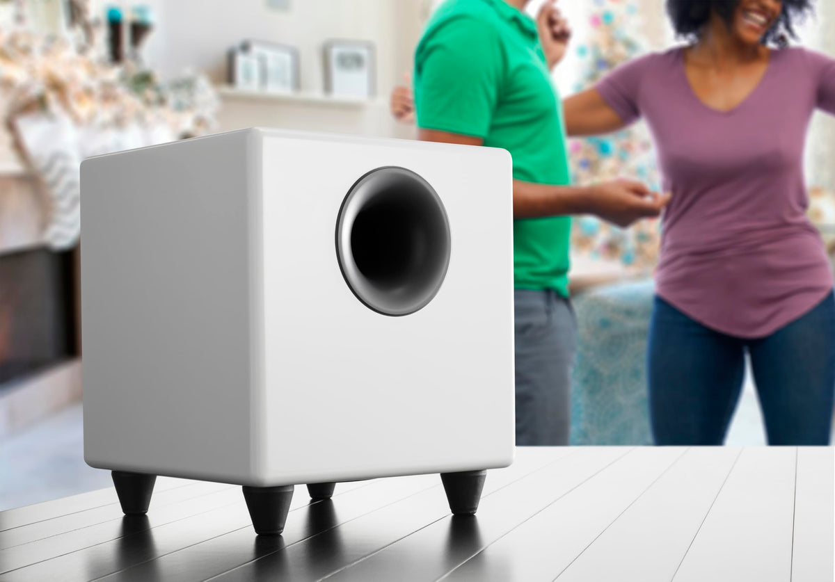 Audioengine S8 wireless kit setup demonstrates flexible placement.