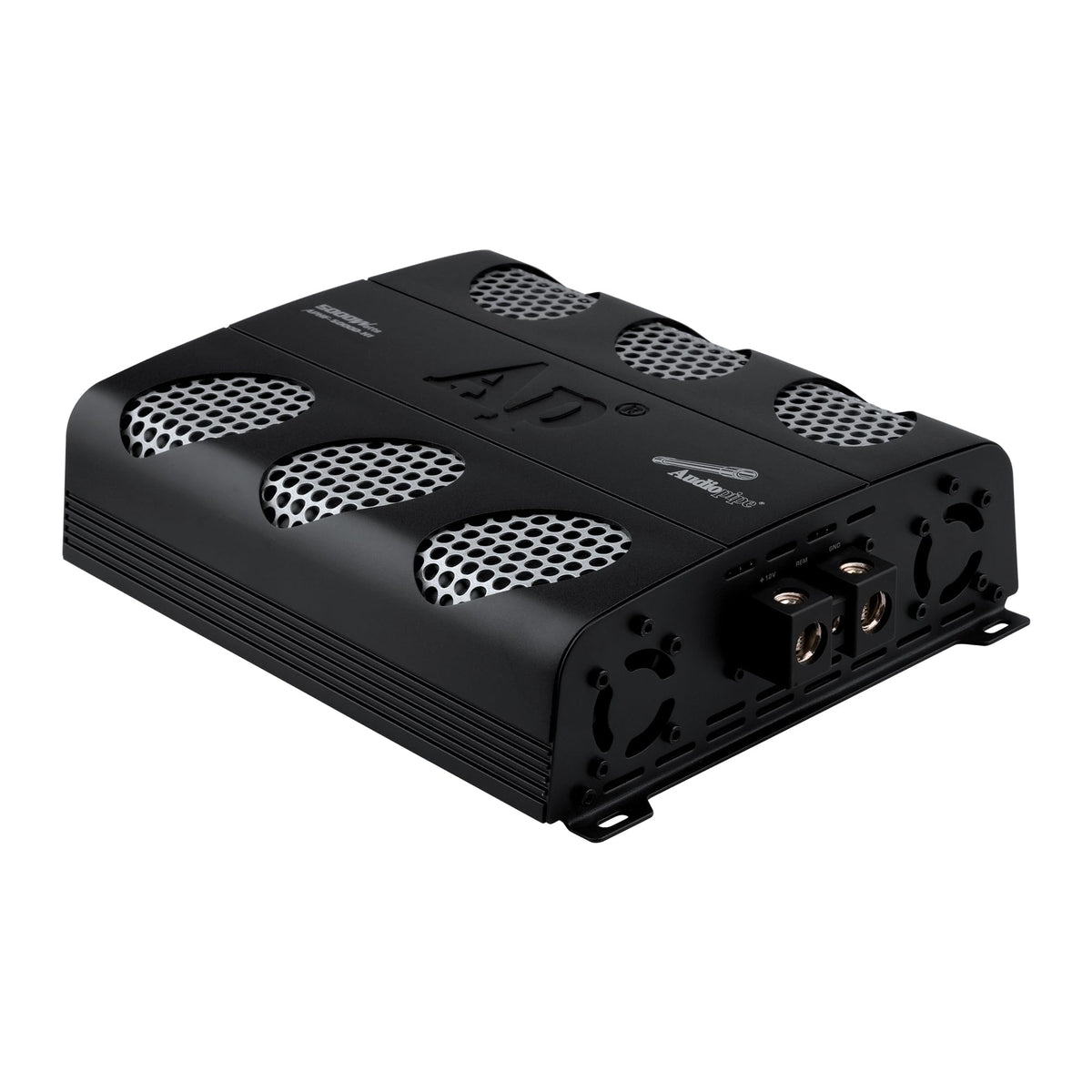 Audiopipe 5000W Class D MOSFET circuitry inside demonstrates efficient power delivery